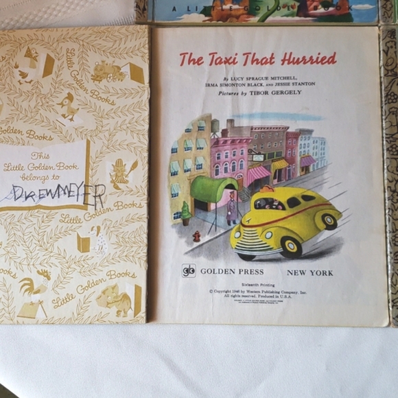 Vintage Little Golden Books Scuffy Jack & The Beanstalk Cars & Trucks The Taxi - Picture 3 of 13